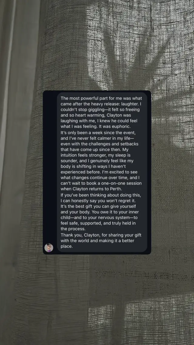 Vādma session review for Clayton Harrop, an Instagram story