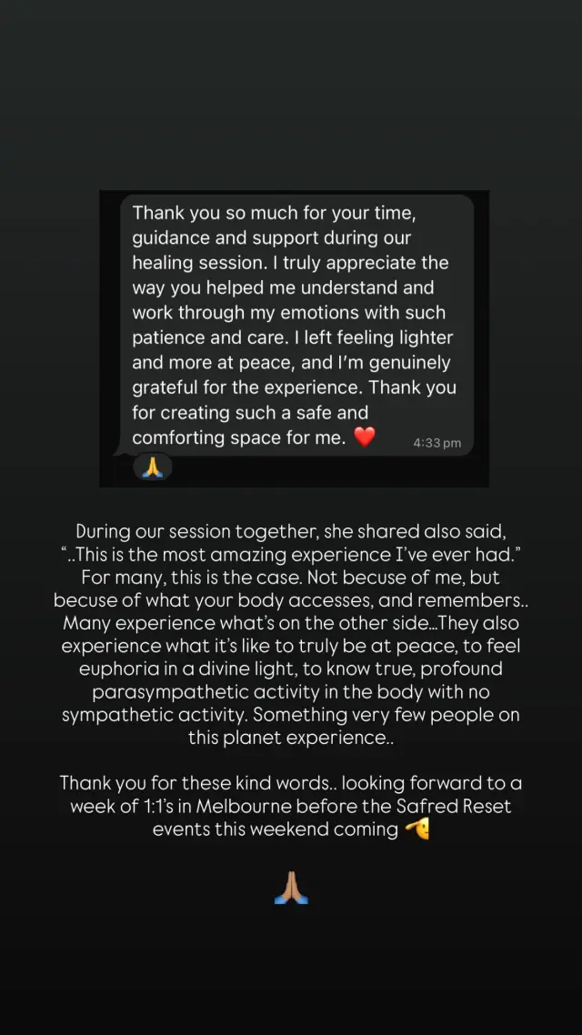 Vādma session review for Clayton Harrop, an Instagram story