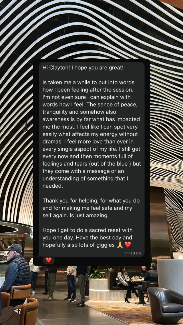 Vādma session review for Clayton Harrop, an Instagram story
