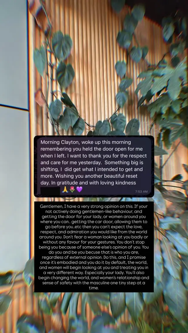 Video review of a Vādma session with Clayton Harrop, in an Instagram story
