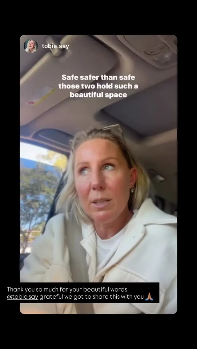 @tobie.say’s video review of a Vādma session with Clayton Harrop, in an Instagram story