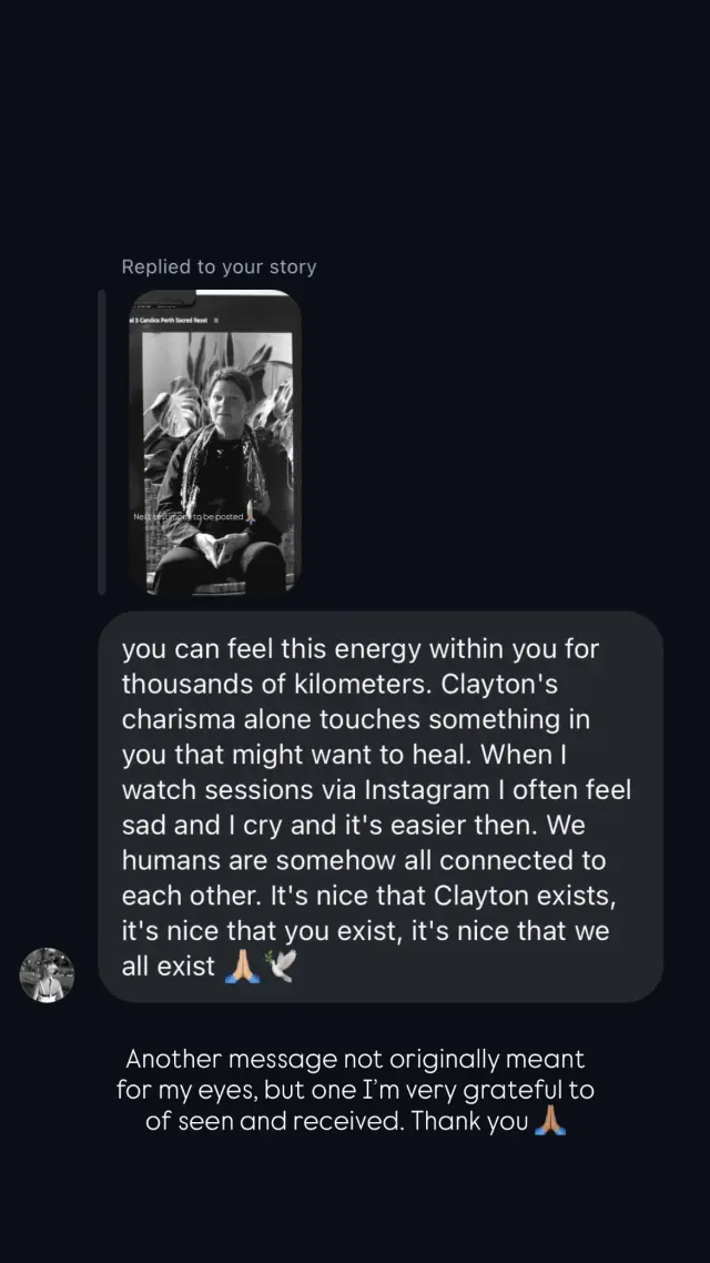 Vādma session review for Clayton Harrop, an Instagram story