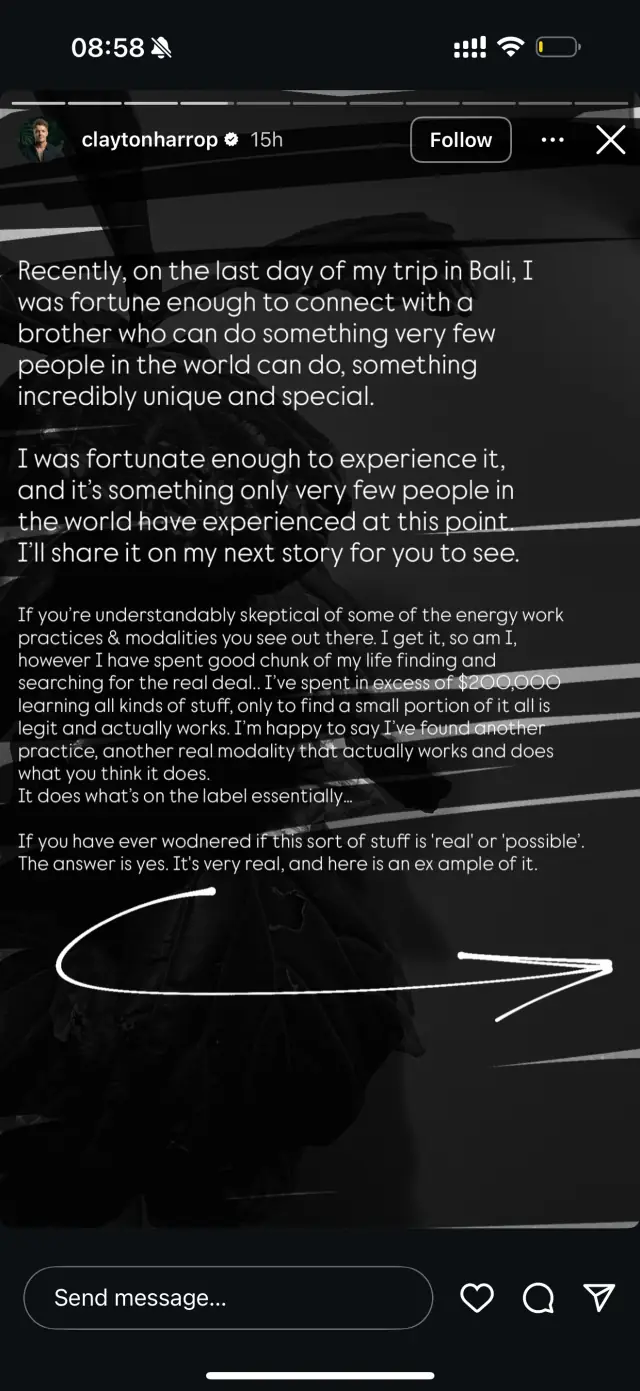 Vādma session review for Kevin Libawski by Clayton Harrop (@claytonharrop), an Instagram story