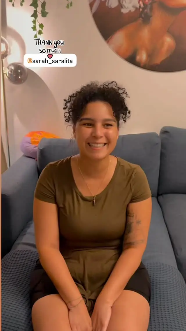 @sarah_saralita’s video review of a Vādma session with Tanja Wilcken, in an Instagram story