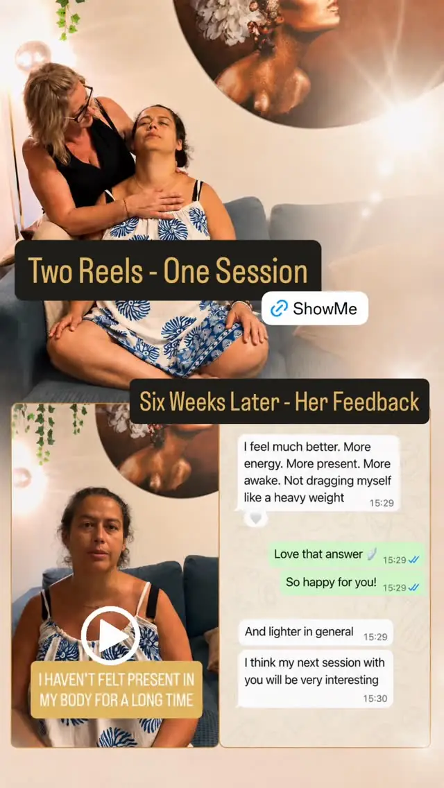Video review of a Vādma session with Tanja Wilcken, in an Instagram story