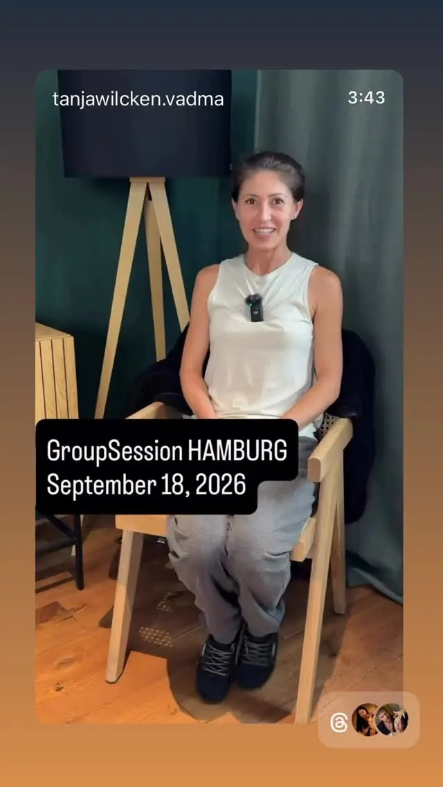 Video review of a Vādma session with Tanja Wilcken, in an Instagram story